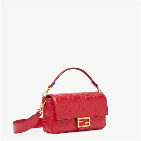 fendi mini baguette red|small Fendi bag with strap.